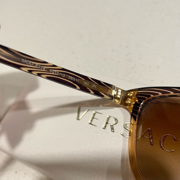 Versace Brown and Gold Sunglasses - Picture 13 of 16